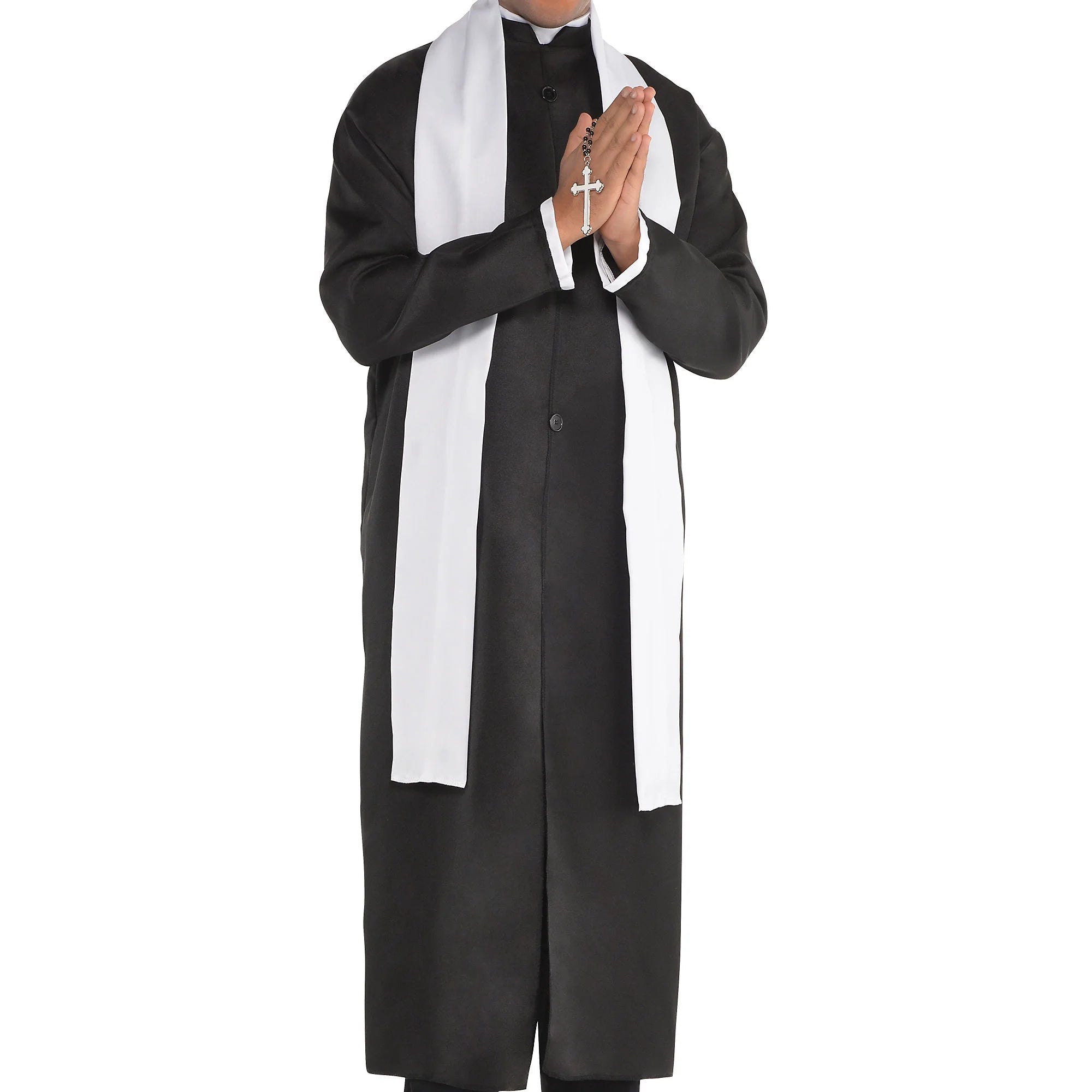 Adult Father Priest Costume | Standard Size | 1 Pc, Black