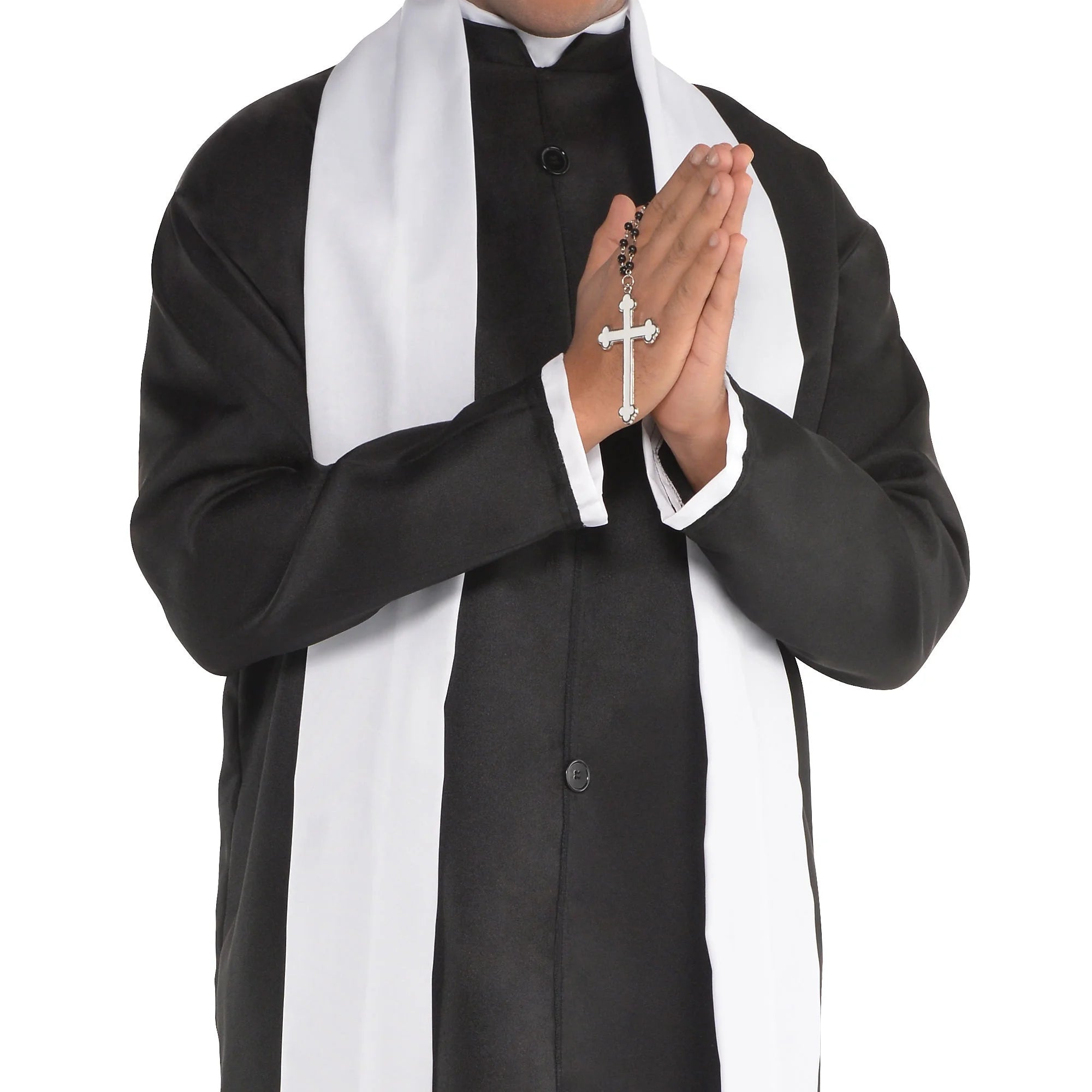 Adult Father Priest Costume | Standard Size | 1 Pc, Black