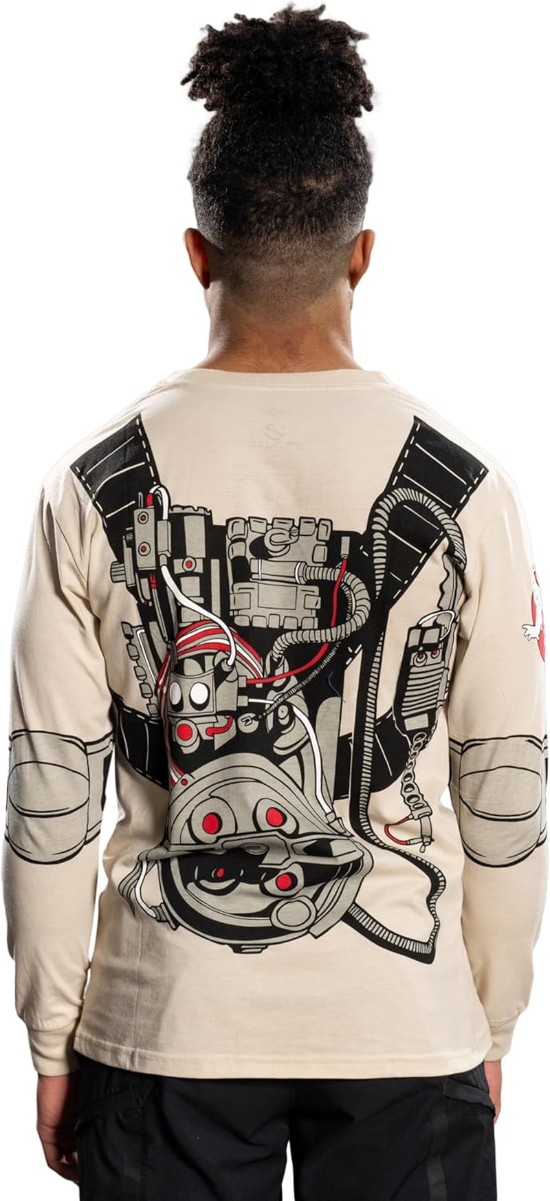 Back Print Graphic Tees Ghostbusters Adult Long Sleeve Costume T-Shirt for Men & Women