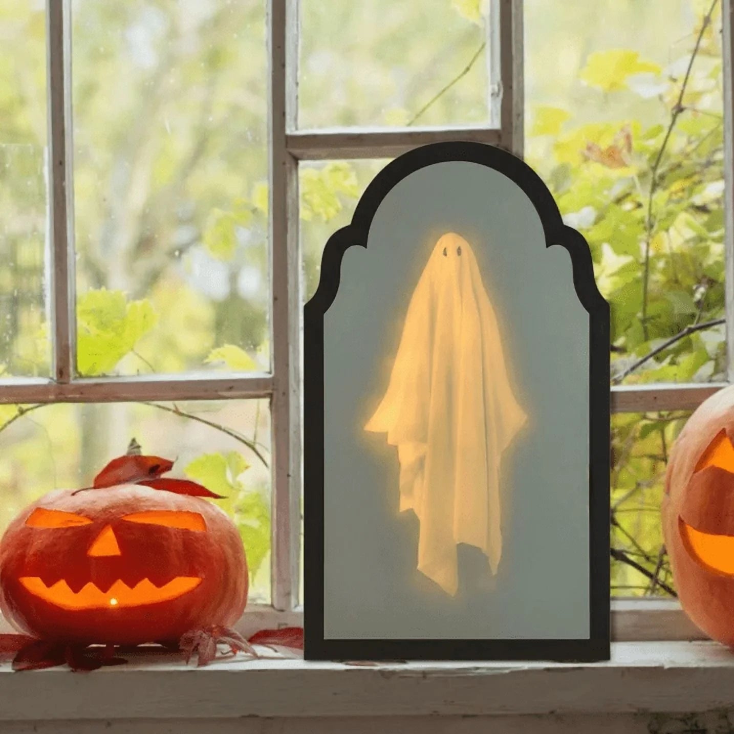 Ghost Mirror 2025 Halloween Ghost Decorations, Halloween Hologram Ghost Mirror, Spooky Scary Ghosts Decor, Hallowmas Party Supplies