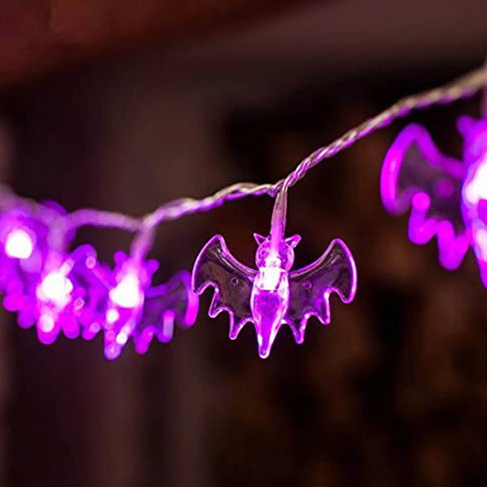 LED String Light, 10Ft Hanging Ghost String Lights Battery Powered Halloween Lights for Halloween Party Indoor Outdoor Thanksgiving Decorations, Purple