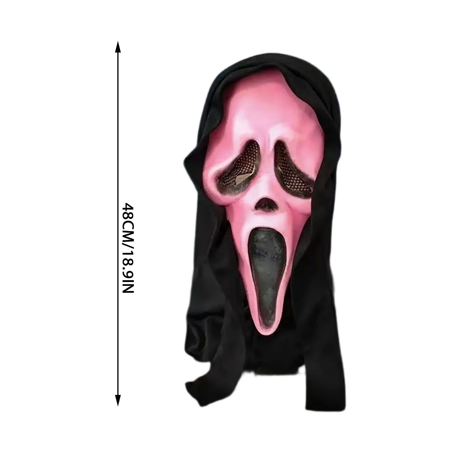 Halloween Decorations, Halloween Ghostface Mask, Natural Latex Scary Skull Mask, Horror Full Head Masque, Halloween Party Costume Cosplay Props, Halloween Party Decorations