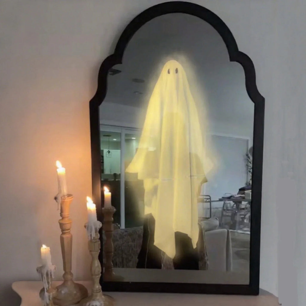 Ghost Mirror 2025 Halloween Ghost Decorations, Halloween Hologram Ghost Mirror, Spooky Scary Ghosts Decor, Hallowmas Party Supplies