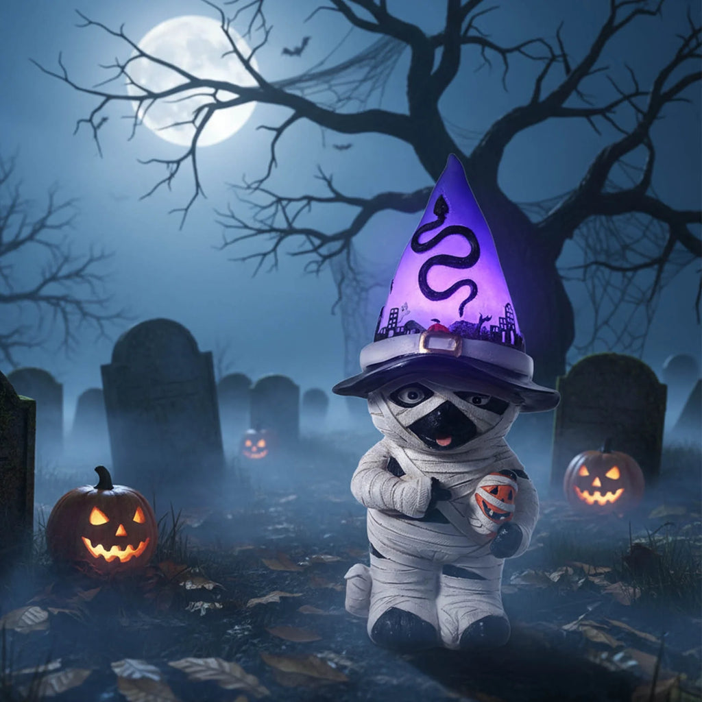 Halloween Table Decor Mummy Dog Figurine Light up Halloween Gifts Halloween Decorations Indoor