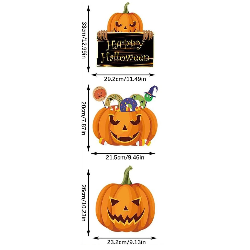 Halloween Door Sign, Halloween Pumpkin Hanging Sign, Happy Halloween Front Door Welcome Sign, Halloween Front Door Decorations, Pumpkin Wall Decor Wall Sign for Halloween Party