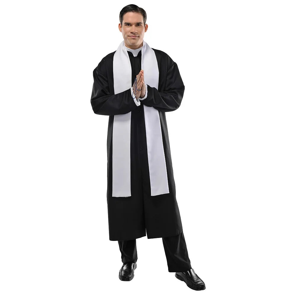 Adult Father Priest Costume | Standard Size | 1 Pc, Black