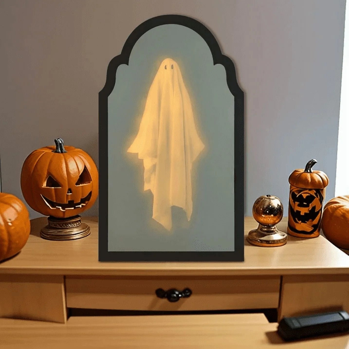 Ghost Mirror 2025 Halloween Ghost Decorations, Halloween Hologram Ghost Mirror, Spooky Scary Ghosts Decor, Hallowmas Party Supplies
